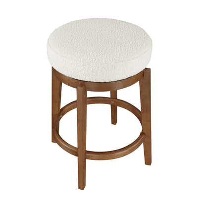 Lily Swivel Counter Height Stool - White