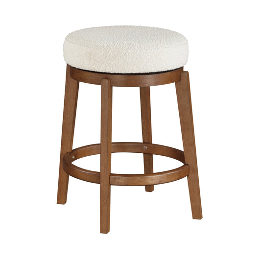 Lily Swivel Counter Height Stool - White