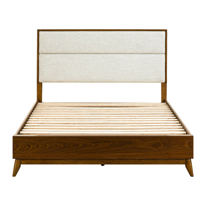 Century Modern Queen Uph Platform Bed
