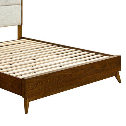 Century Modern Queen Uph Platform Bed