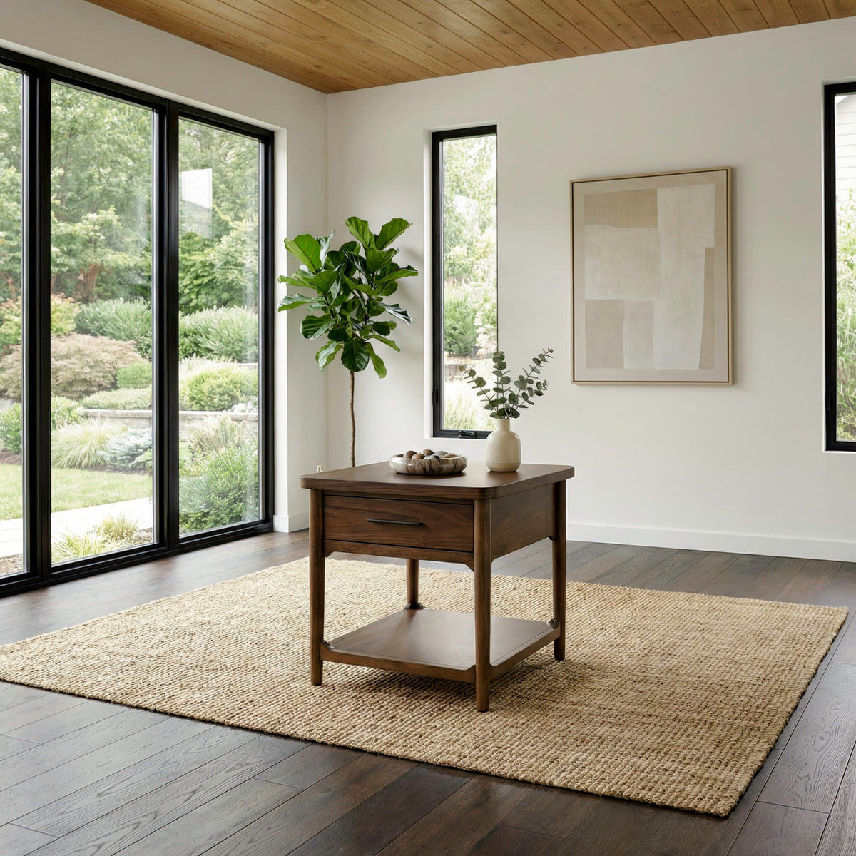 Century Modern Rectangular End Table