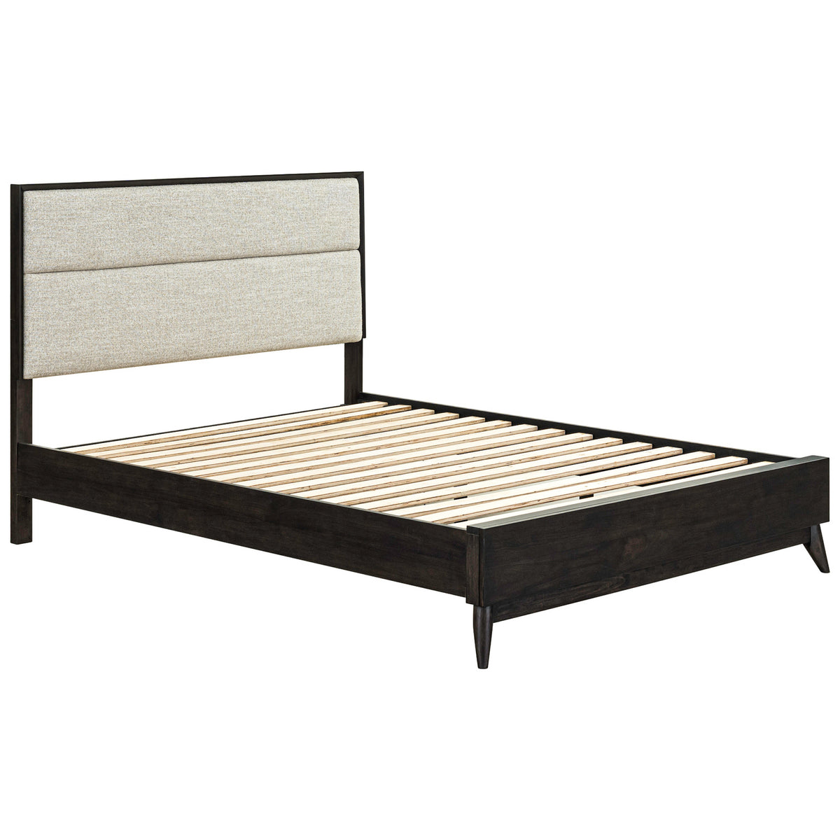 Century Modern Queen Uph Platform Bed
