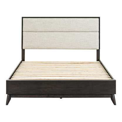 Century Modern Queen Uph Platform Bed