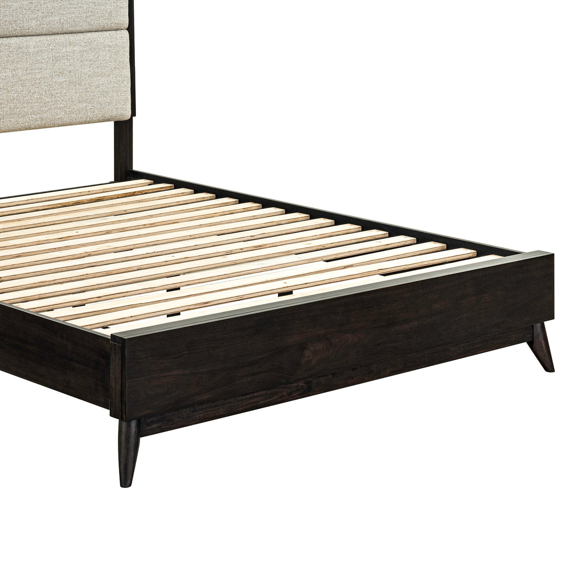 Century Modern Queen Uph Platform Bed