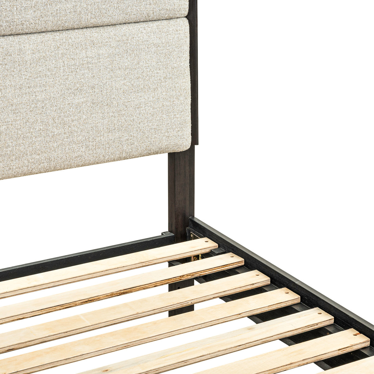 Century Modern Queen Uph Platform Bed
