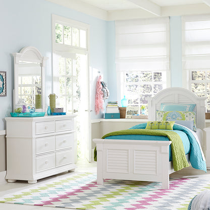 Summer House Youth Full Panel Bed, Dresser & Mirror Bedroom Set