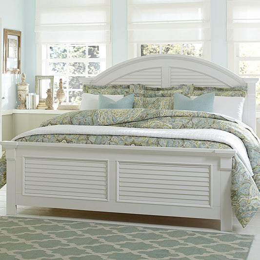 Summer House Queen Panel Bed, 2 Night Stands