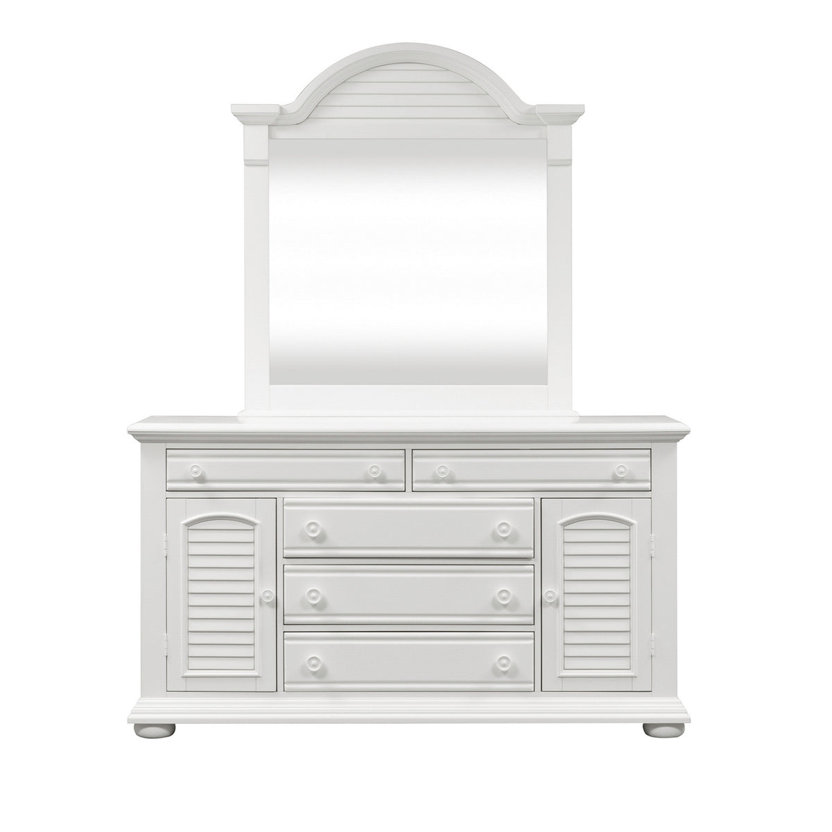 Summer House Queen Panel Bed, Dresser & Mirror Bedroom Set
