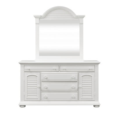 Summer House Queen Panel Bed, Dresser & Mirror Bedroom Set