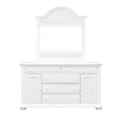 Summer House Queen Panel Bed, Dresser & Mirror, Chest, Night Stand Bedroom Set