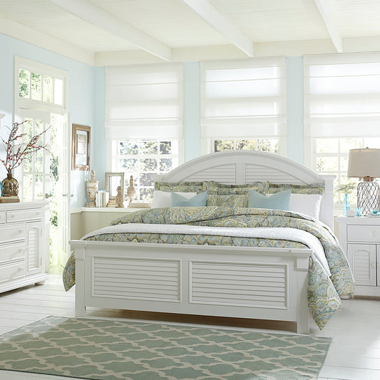 Summer House Queen Panel Bed, Dresser & Mirror, Chest, Night Stand Bedroom Set