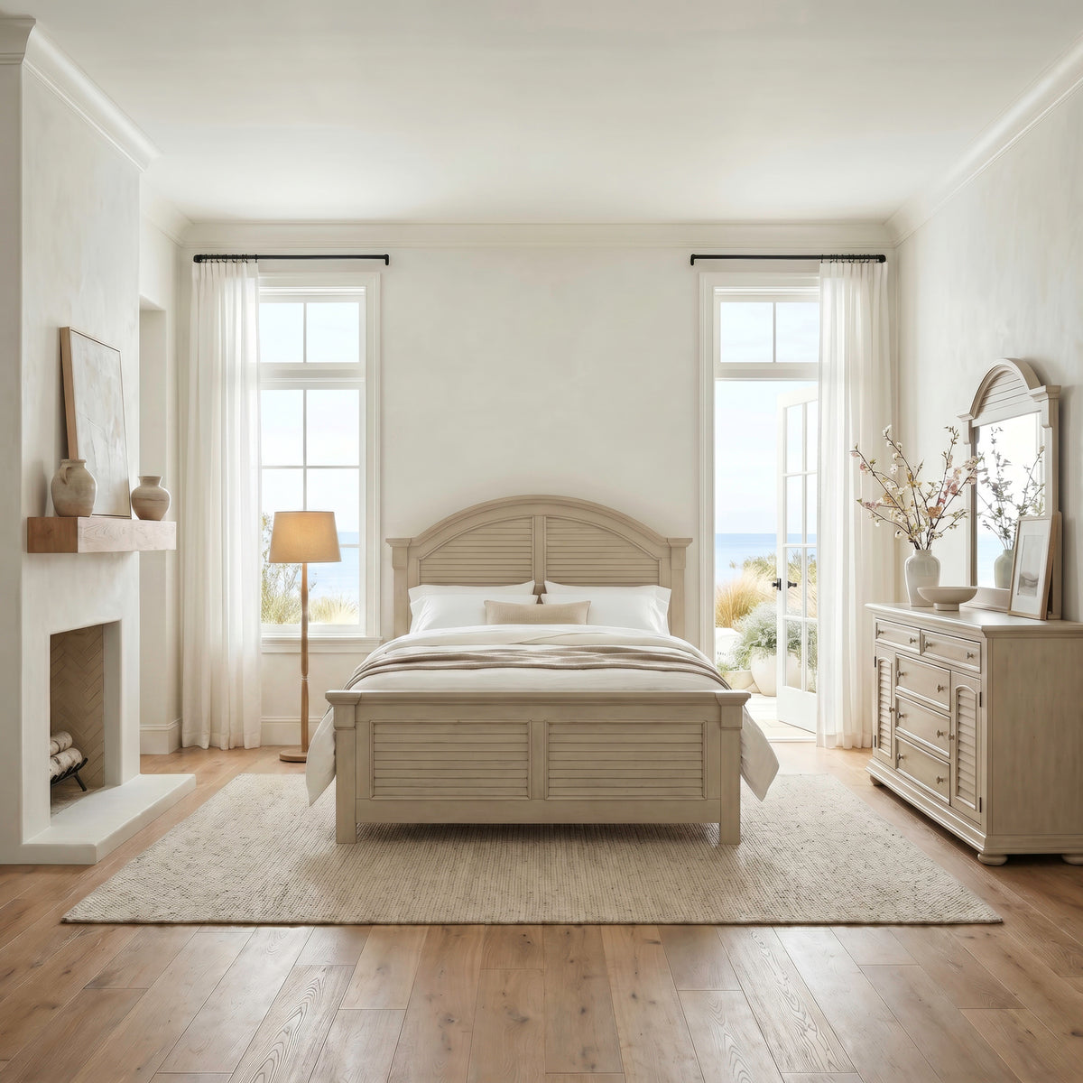 Summer House Queen Panel Bed, Dresser & Mirror