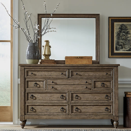 Americana Farmhouse Dresser & Mirror Bedroom Set