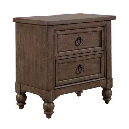 Americana Farmhouse Queen Sleigh Bed, Dresser & Mirror, Night Stand Bedroom Set