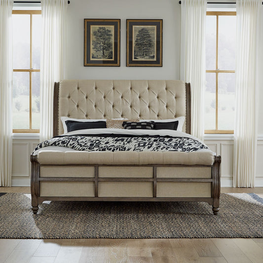 Americana Farmhouse Queen Uph Sleigh Headboard