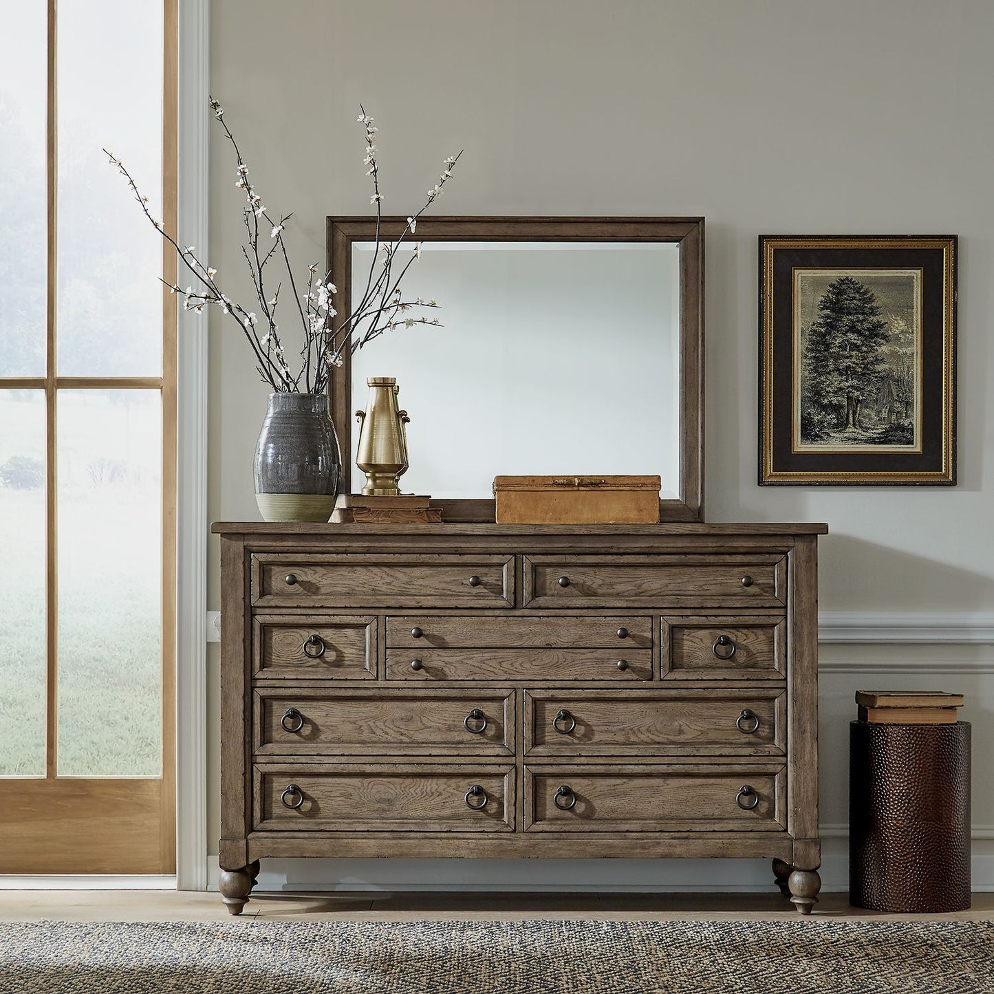 Americana Farmhouse 9 Drawer Dresser
