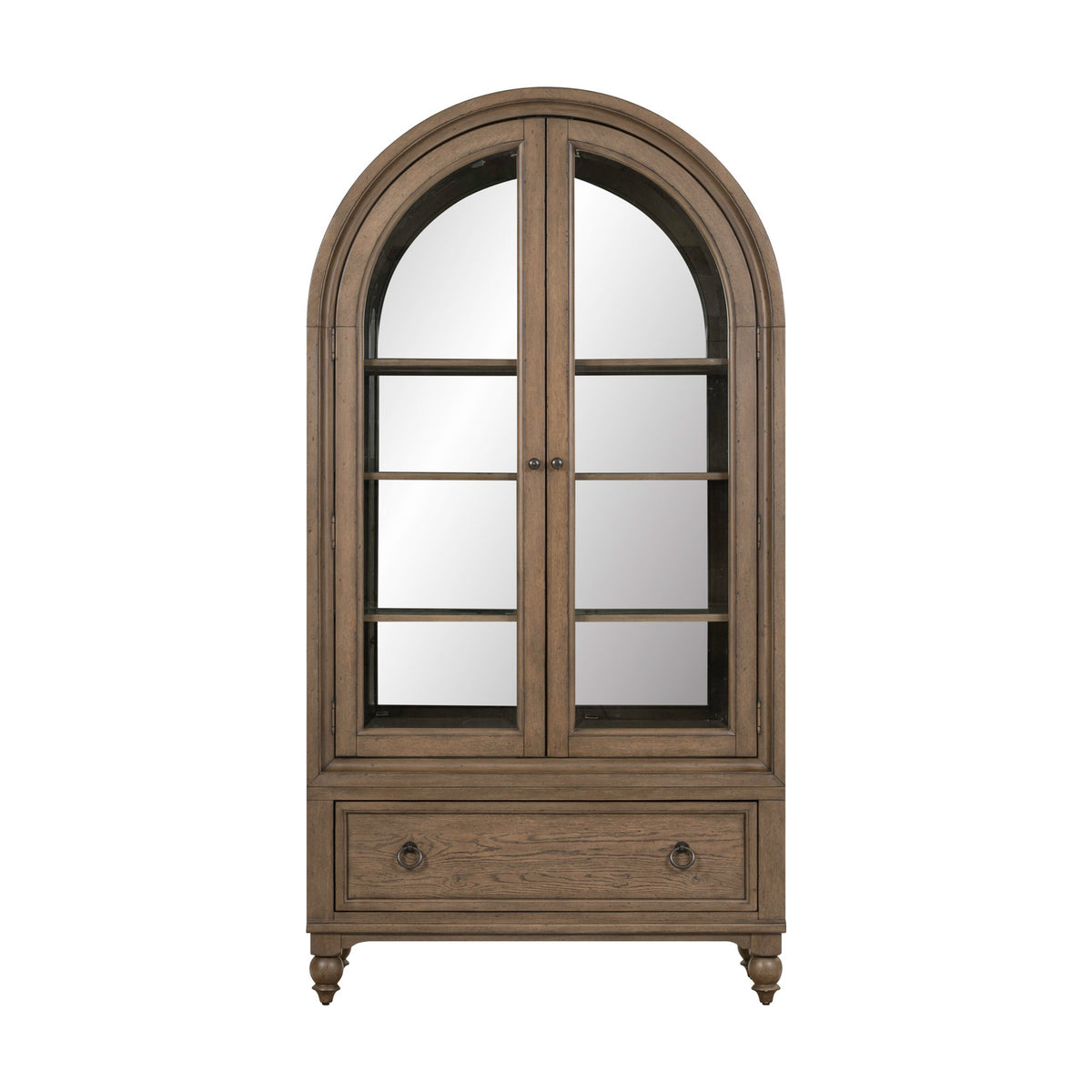 Americana Farmhouse Arched Display Cabinet
