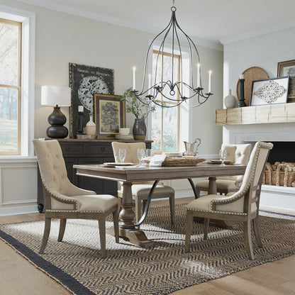 Americana Farmhouse 5 Piece Trestle Table Set
