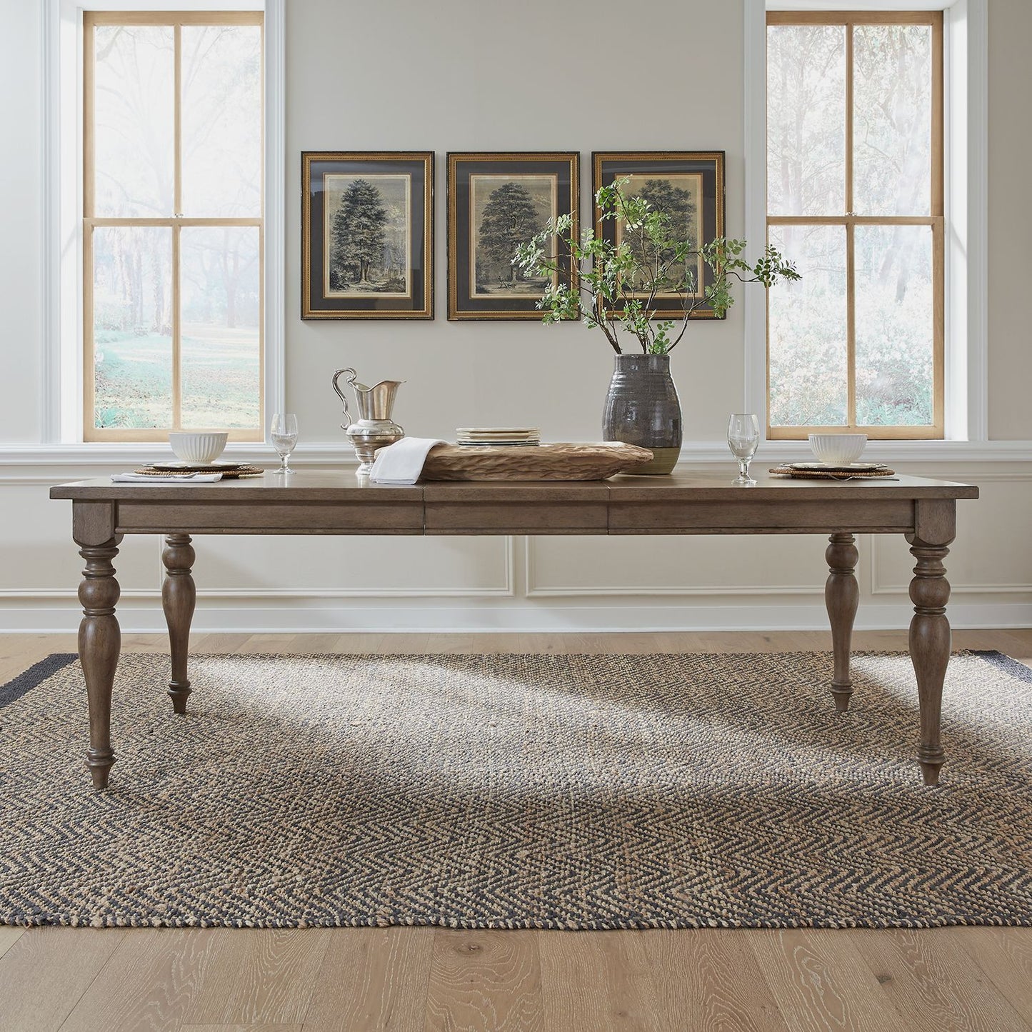 Americana Farmhouse Rectangular Leg Table