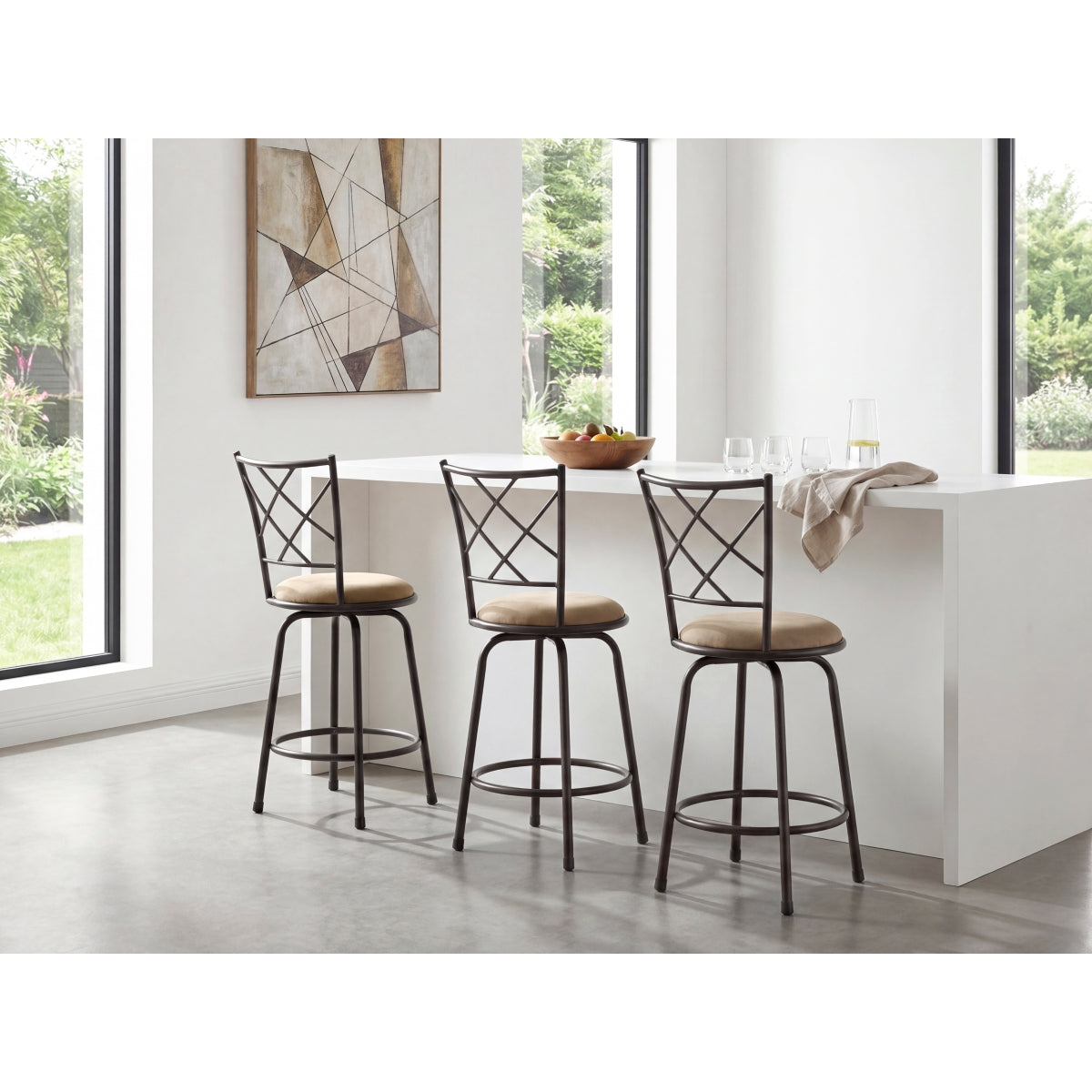 Nexus 3-Piece Pack Convertible Swivel Counter/Pub Height Chair (Set of 3)