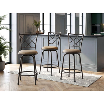 Nexus 3-Piece Pack Convertible Swivel Counter/Pub Height Chair (Set of 3)