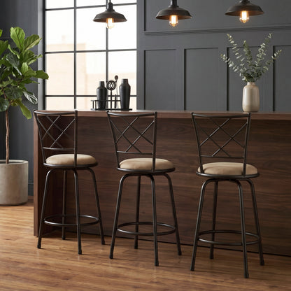 Nexus 3-Piece Pack Convertible Swivel Counter/Pub Height Chair (Set of 3)