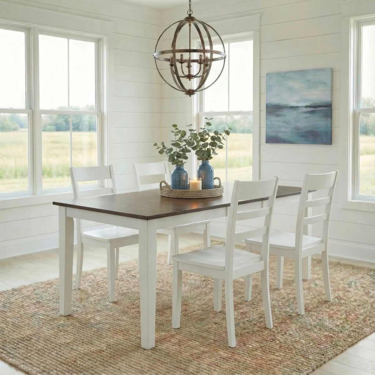 Landale 5 Piece Leg Table Set