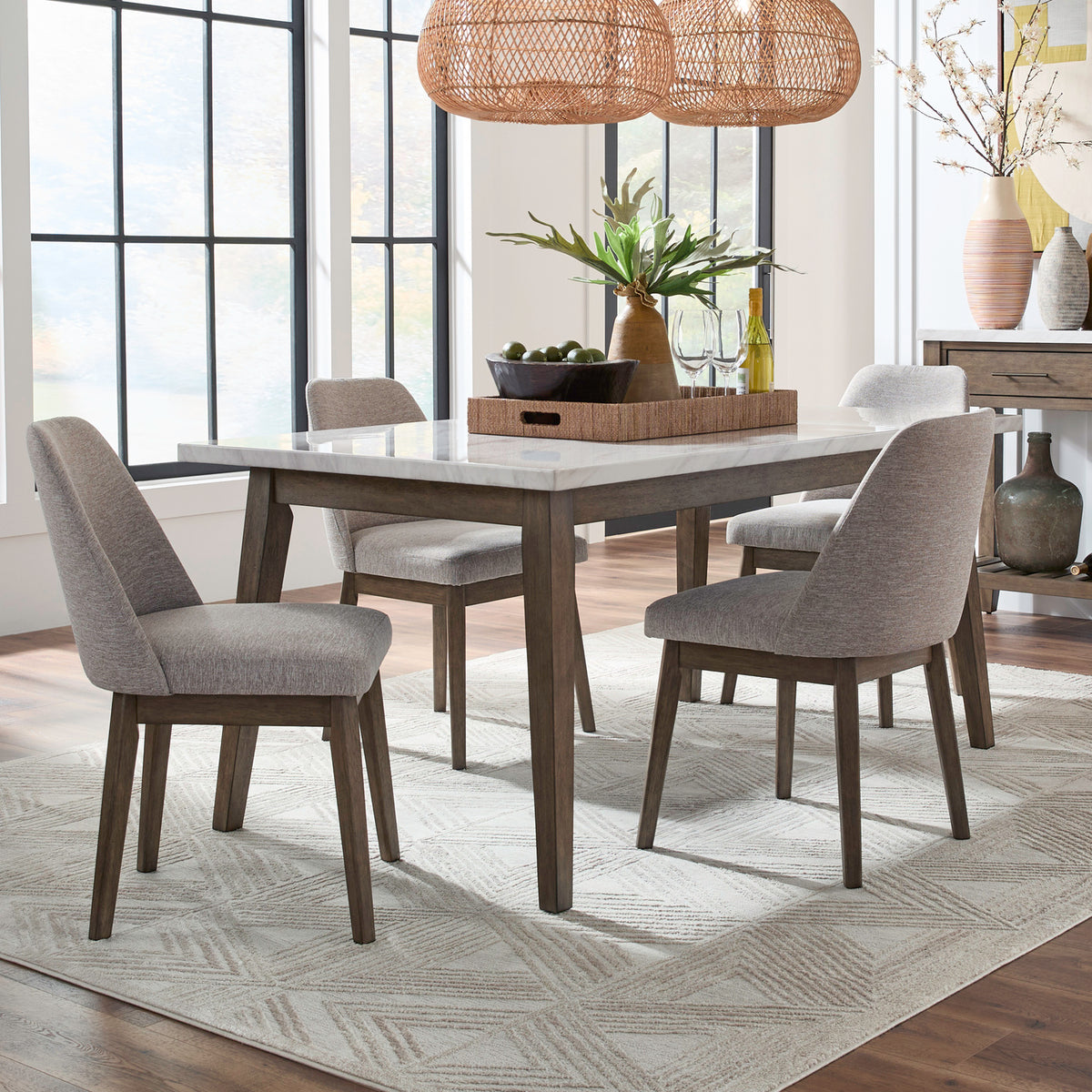 Edison 5 Piece Rectangular Table Set