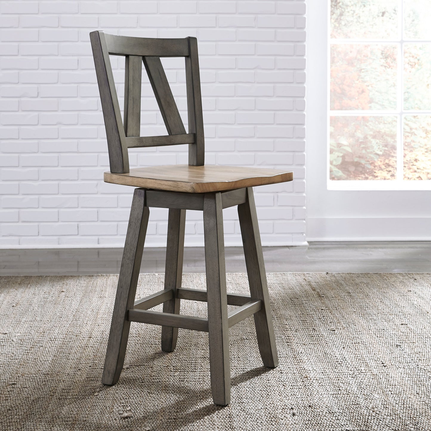 Lindsey Farm Counter Height Swivel Chair (RTA)