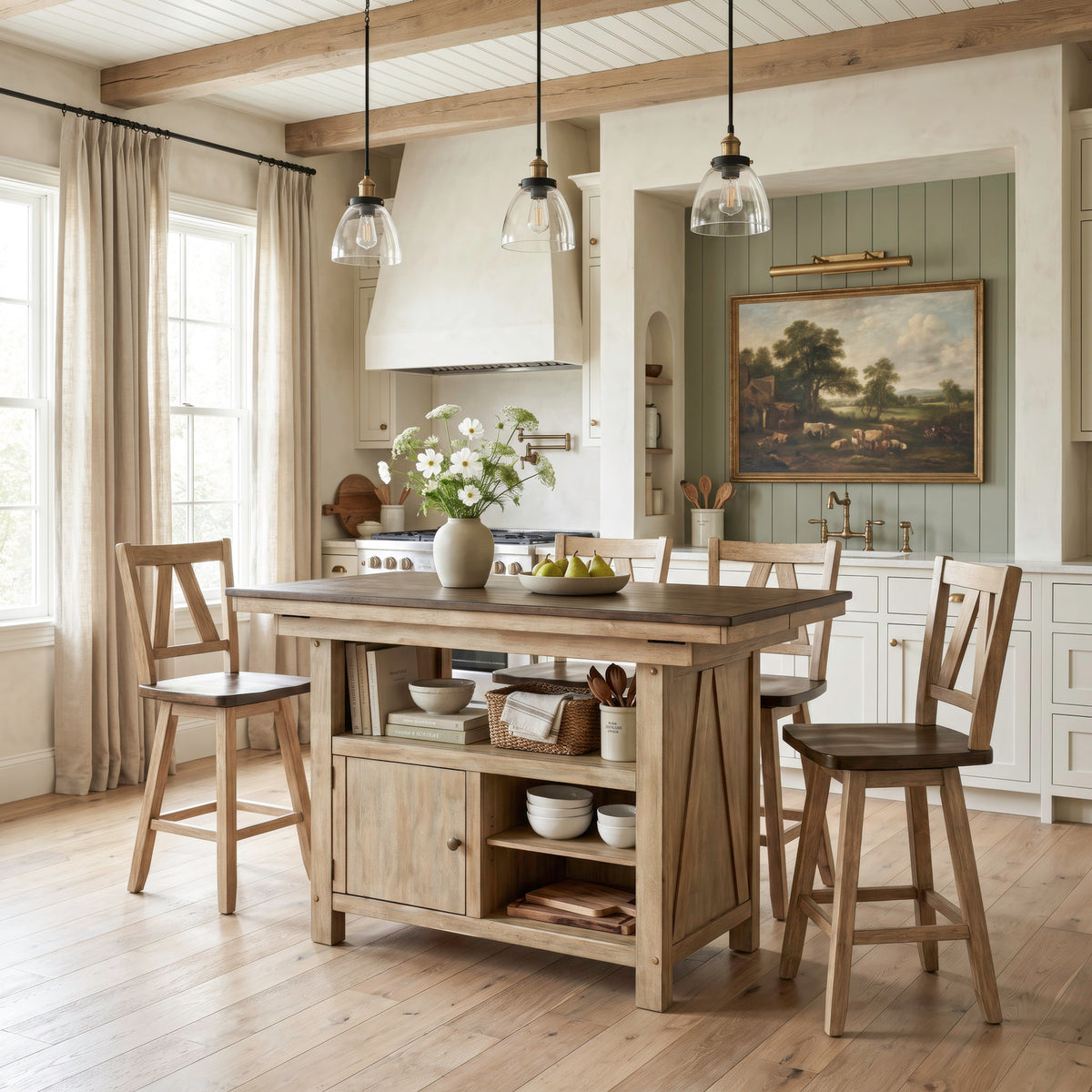 Lindsey Farm 5 Piece Gathering Table Set