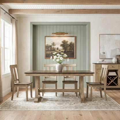 Lindsey Farm 5 Piece Trestle Table Set