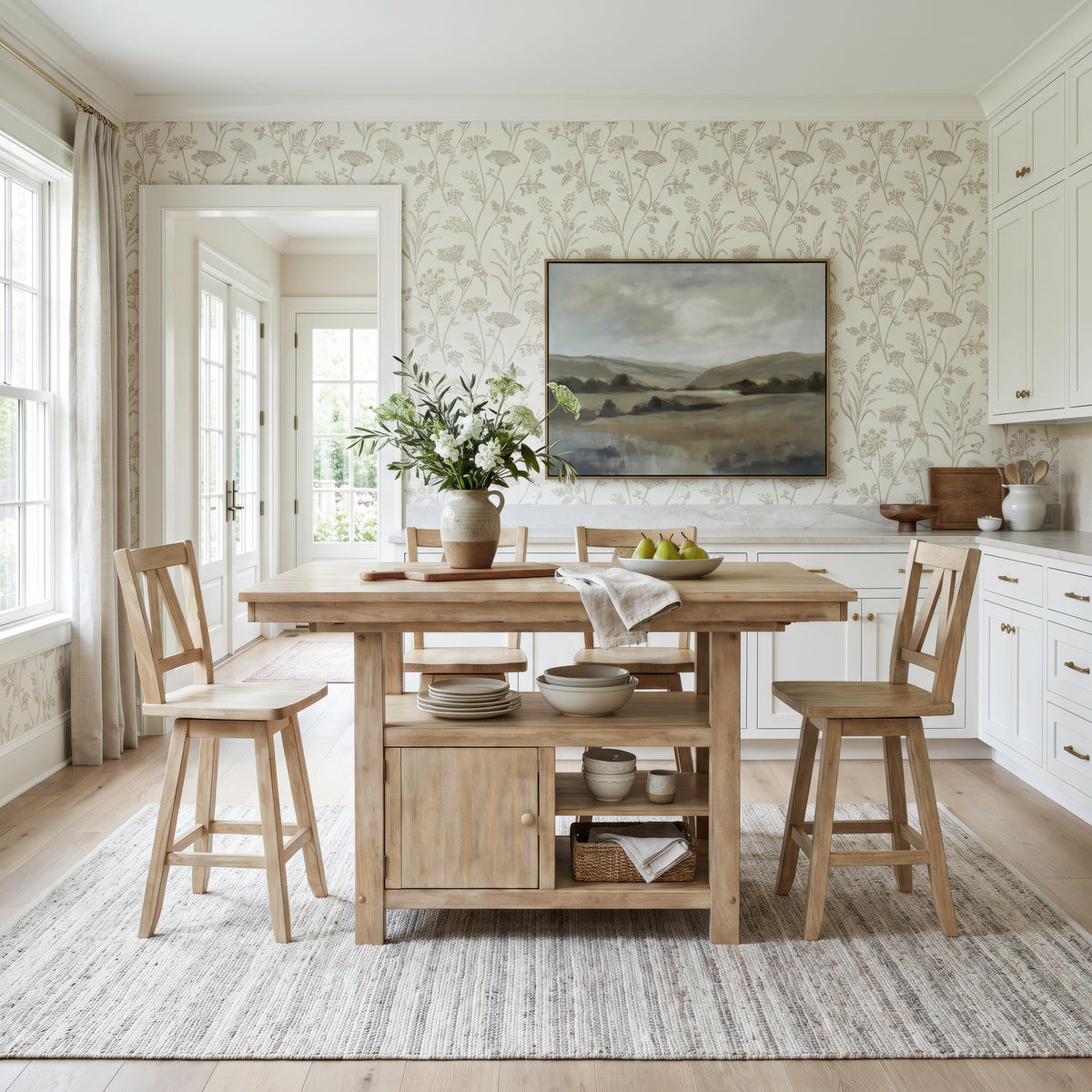 Lindsey Farm 5 Piece Gathering Table Set