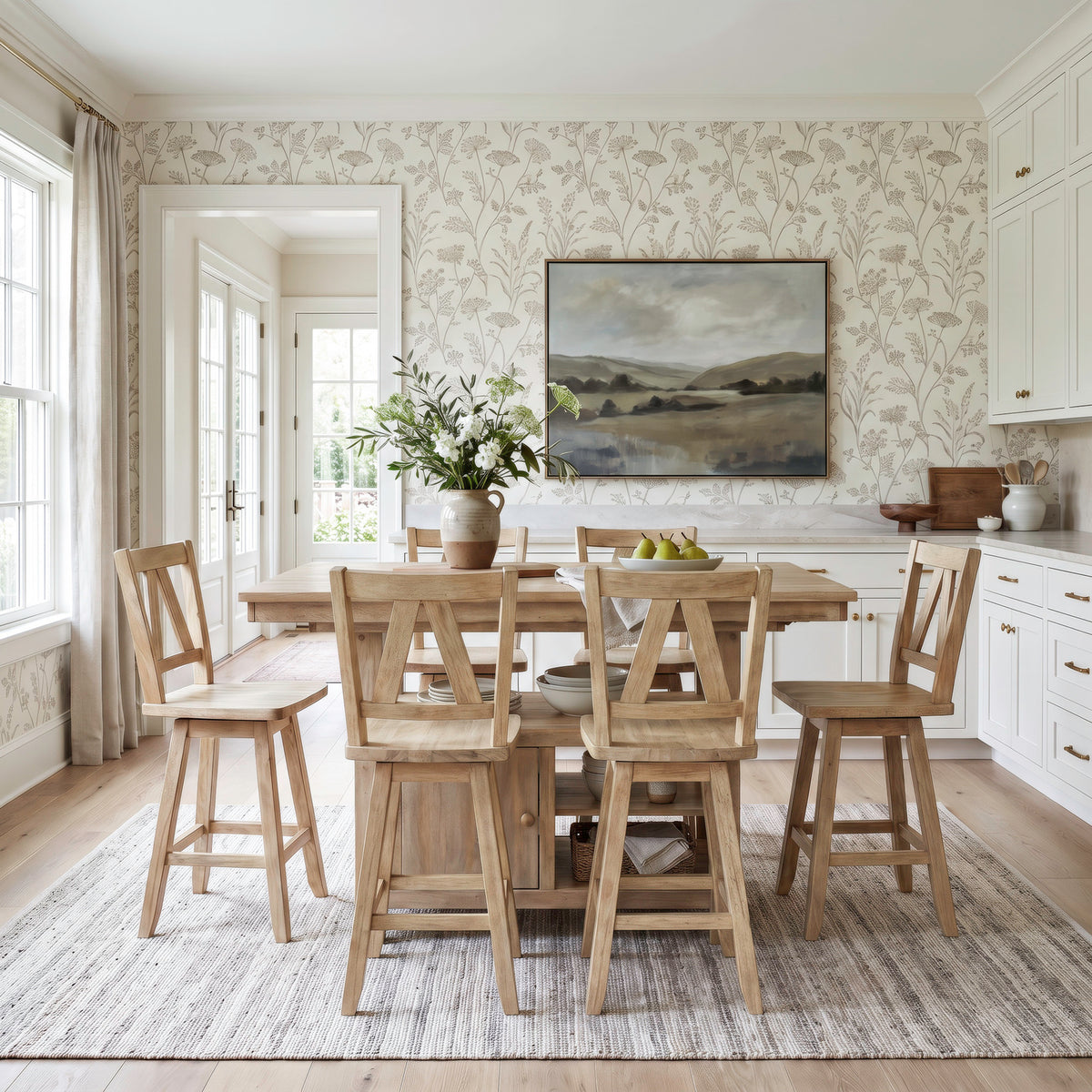 Lindsey Farm 7 Piece Gathering Table Set