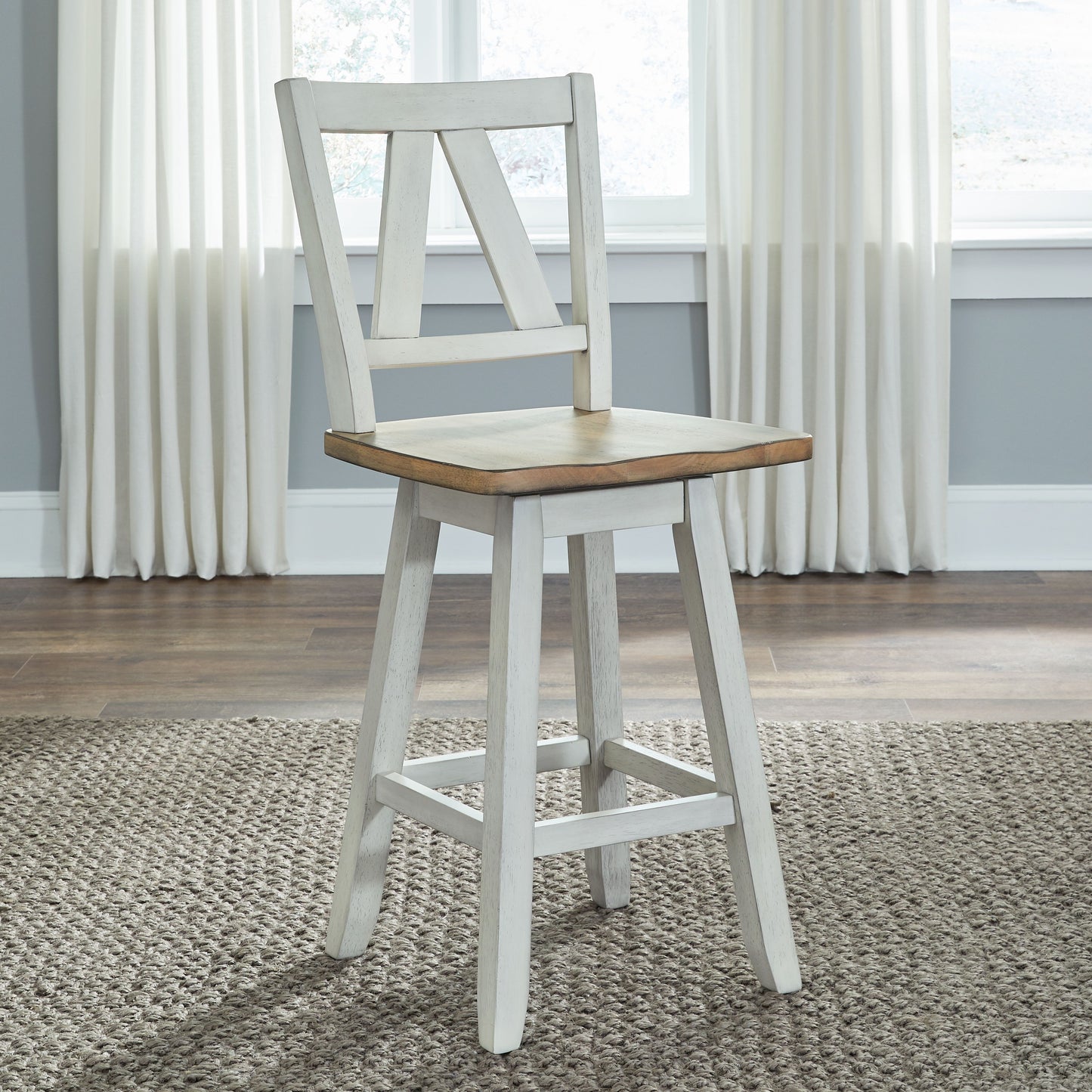 Lindsey Farm Counter Height Swivel Chair (RTA) (62WH-B250324)