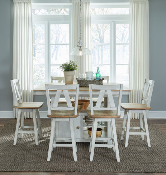 Lindsey Farm 7 Piece Gathering Table Set