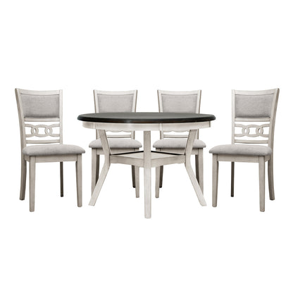 5Pc Pack Dinig Set, Wht/Cherry Mindy Wood