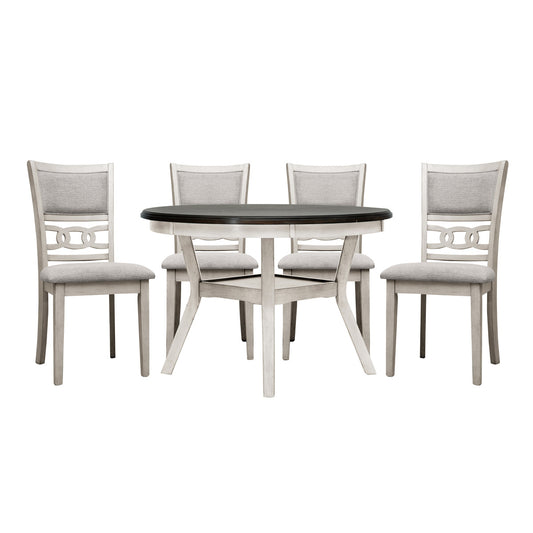 5Pc Pack Dinig Set, Wht/Cherry Mindy Wood
