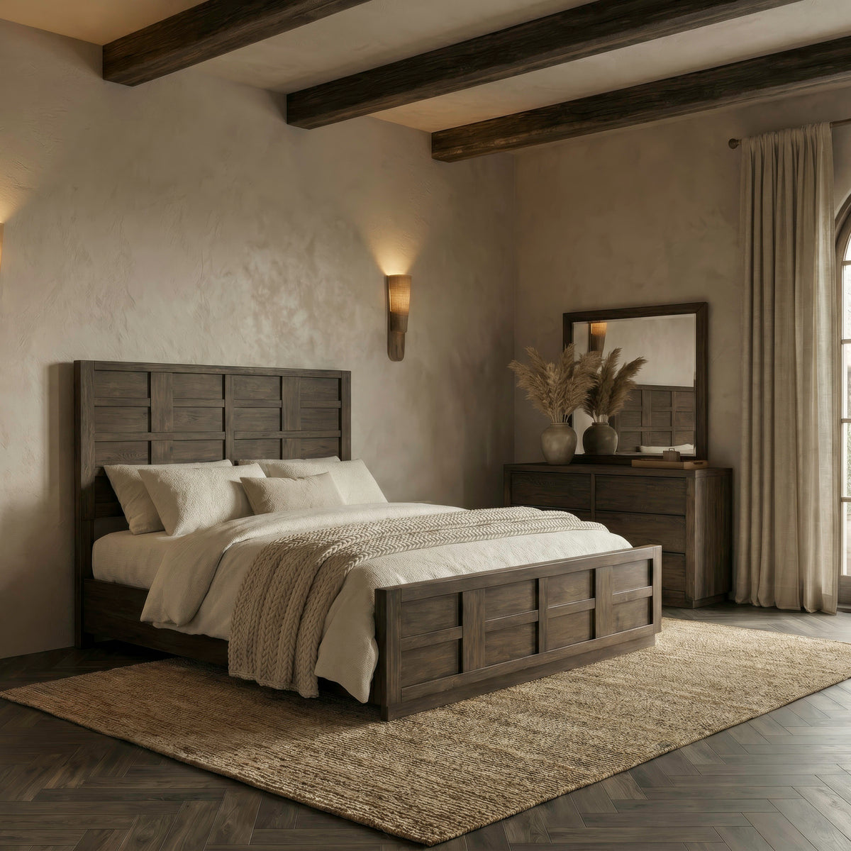 Stillwater Queen Panel Bed, Dresser & Mirror