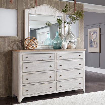 Farmhouse Reimagined Queen Poster Bed, Dresser & Mirror, Chest, Night Stand Bedroom Set