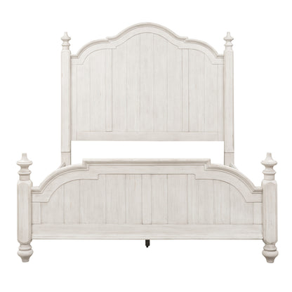 Farmhouse Reimagined Queen Poster Bed, Dresser & Mirror, Night Stand Bedroom Set