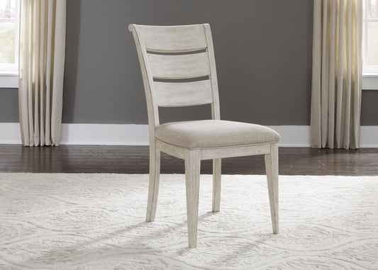 Farmhouse Reimagined Ladder Back Uph Side Chair (RTA)