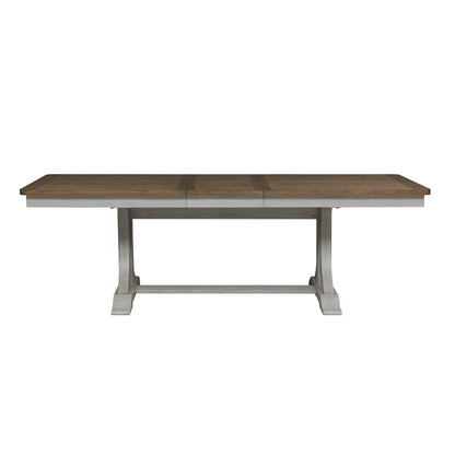 Farmhouse Reimagined 7 Piece Trestle Table Set