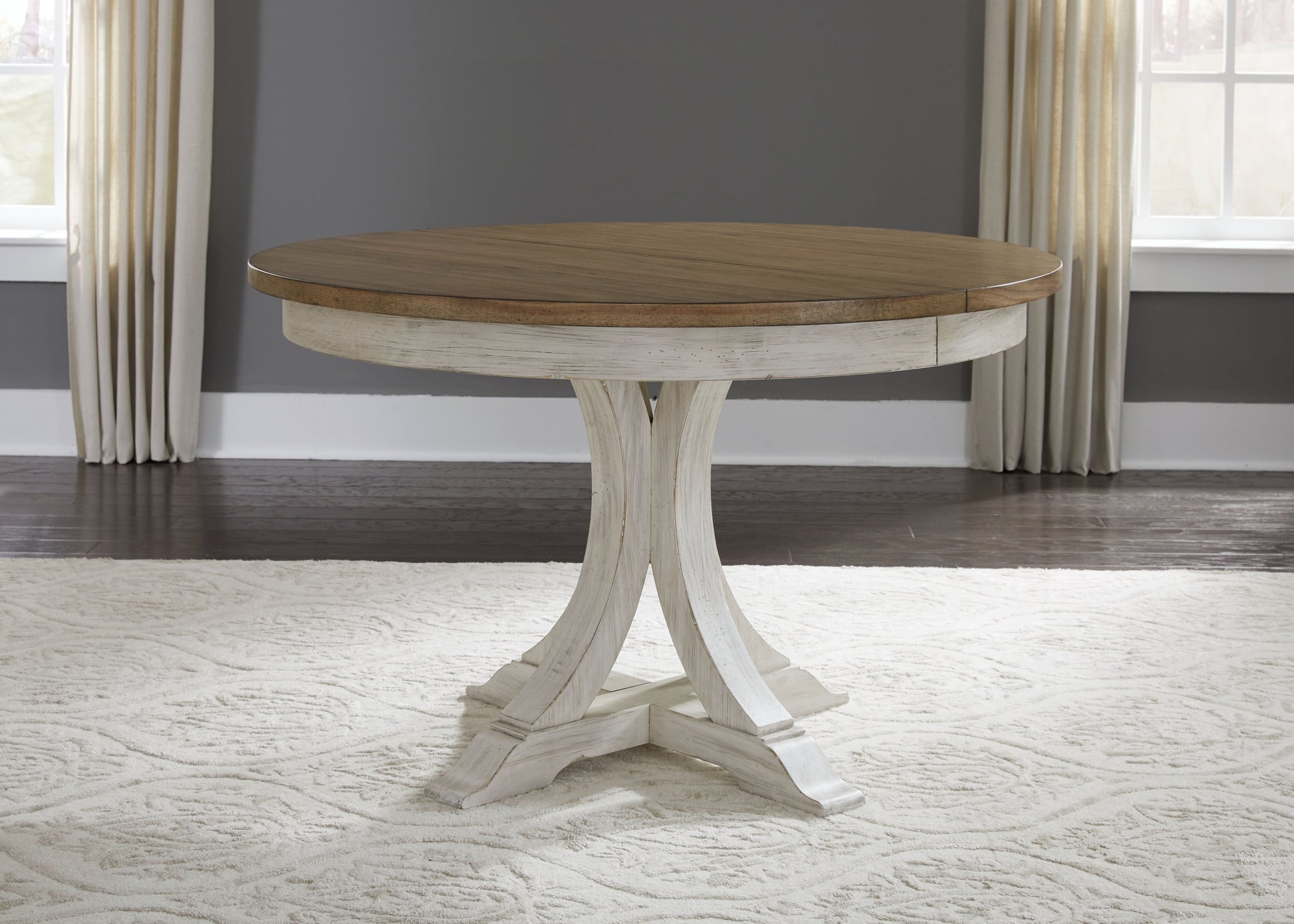 Farmhouse Reimagined Oval Pedestal Table Top