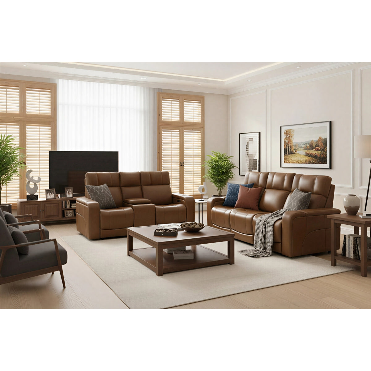 Atmos Pw Reclining Loveseat W/ Console, 3D Immersive Sound