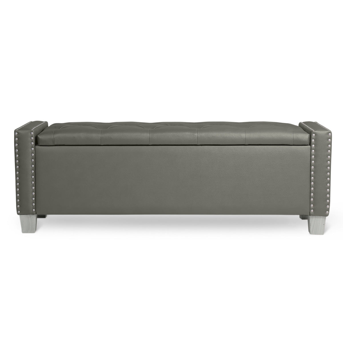 Storage Bench W/ Silver Pu Leather,3A