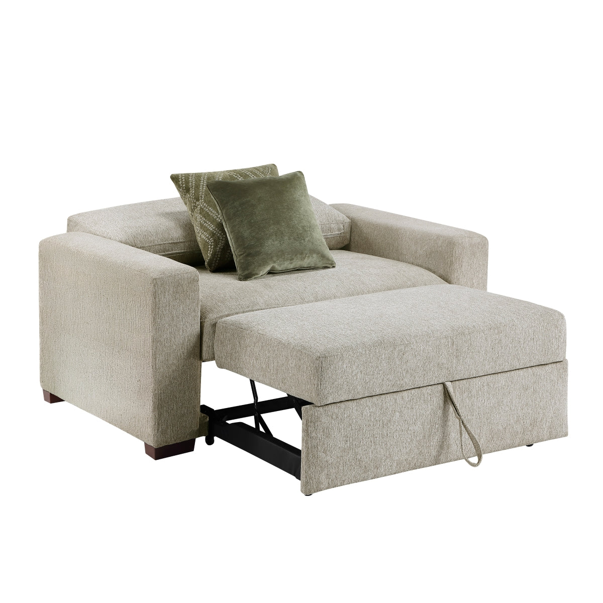 Isla Convertible Chair and a half with Pull-out Bed, Click Motion Back and Two Track Arms