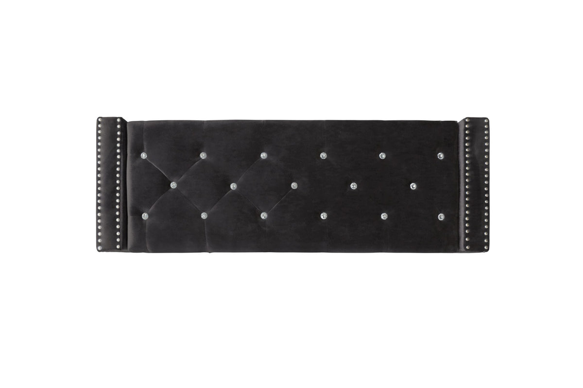 Storage Bench With Black Velvet,3A