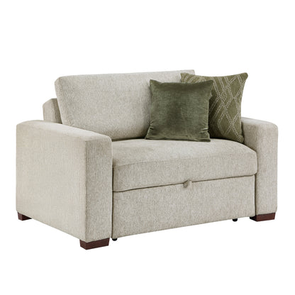 Isla Convertible Chair and a half with Pull-out Bed, Click Motion Back and Two Track Arms