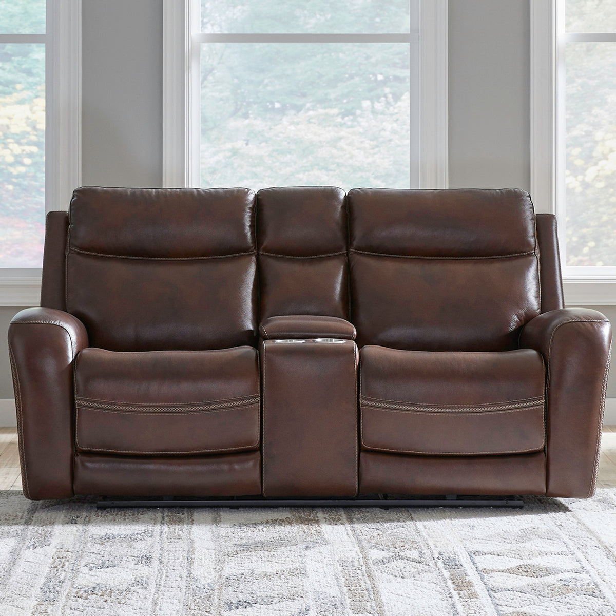 Blair Loveseat w/Console P2 & ZG - Cognac
