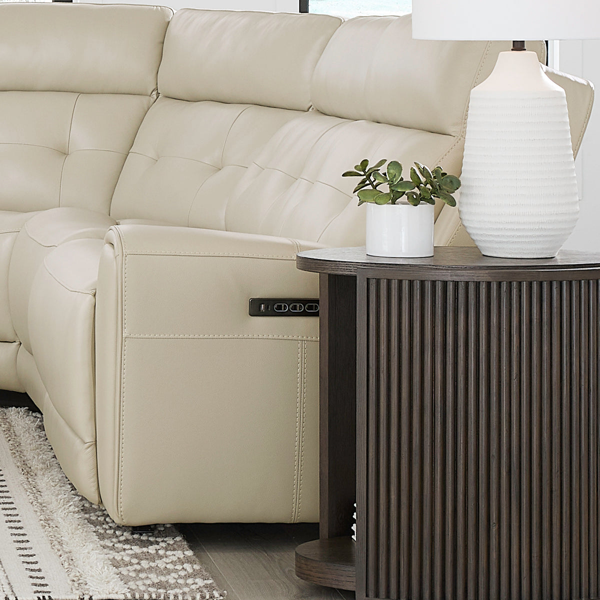 Carrington R Arm Recliner P3 & ZG - Baja Stone